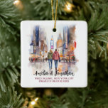 Ornamento De Cerâmica Times Square New York Watercolor Viagem Art<br><div class="desc">Times Square New York,  Estados Unidos,  Watercolor Viagem Art Cerâmica Ornament. Personalize com seu próprio texto. Este é mais um Design original de 100% de Hamster. #TravelSouvenirOrnaments,  #HandmadeTravelKeepsakes,  #DestinationThemedOrnaments,  #OrnamentsForTravelLovers,  #UniqueTravelGiftOrnaments,  #CustomTravelOrnaments,  #TravelInspirouDecorations,  #WorldTravelCollectibles,  #OrnamentsForTravelers,  #PedidosDeViagemNalizados</div>