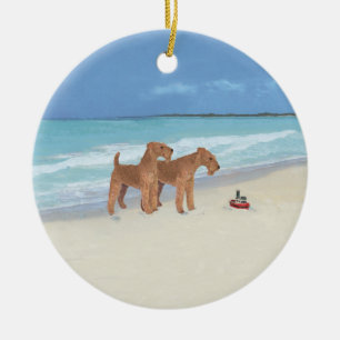 Ornamento De Cerâmica Tiny Tugboat