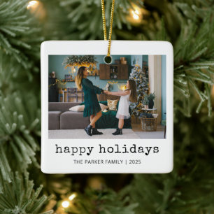 Ornamento De Cerâmica Tipo Nostálgico Foto de Família Feliz Natal