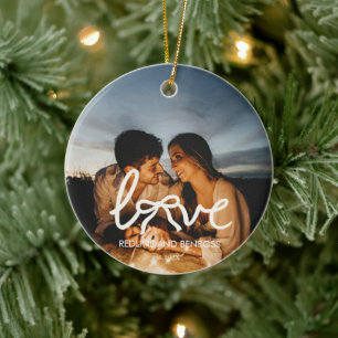 Ornamento De Cerâmica Tipografia de Arco de Amor Moderno Casal Foto Pers