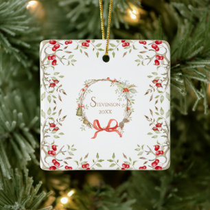 Ornamento De Cerâmica Tipografia de Natal Bonita