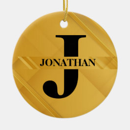 Ornamento De Cerâmica Tipografia de Nome de Letra Inicial Intersectada a