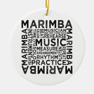 Ornamento De Cerâmica Tipografia do Marimba