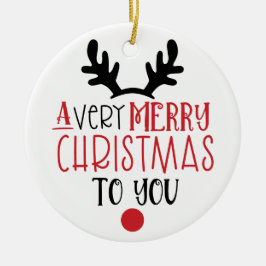 Ornamento De Cerâmica Tipografia Moderna Feliz Natal