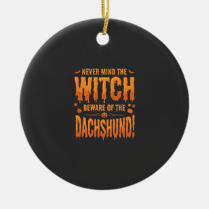 Ornamento De Cerâmica Tipografia Vetorial de Aviso de Bruxas de Hallowee