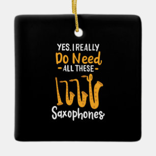 Ornamento De Cerâmica Tipos saxofone