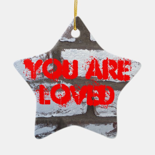 Ornamento De Cerâmica Tiques de grafite (Frente)