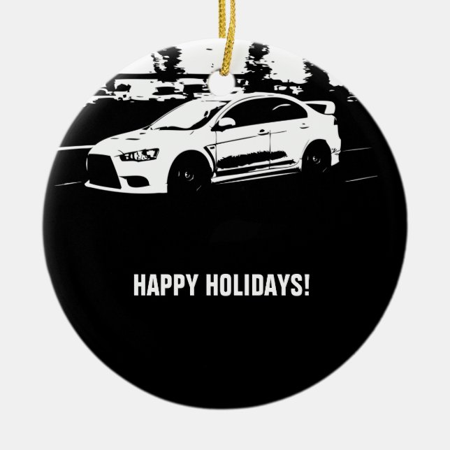 Ornamento De Cerâmica Tiro de rolamento da evolução 10 (Frente)