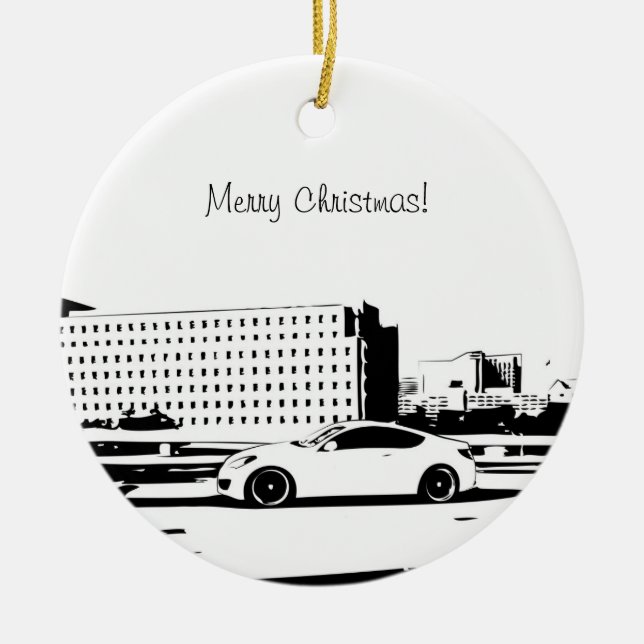 Ornamento De Cerâmica Tiro do rolamento do cupé da génese (Frente)