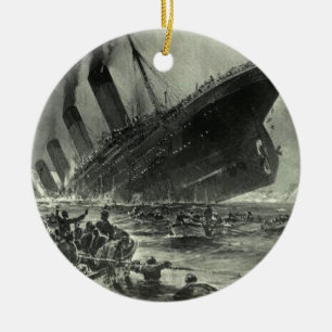 Ornamento De Cerâmica Titanic do RMS em Sinalização