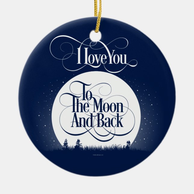 Ornamento De Cerâmica To The Moon And Back (Frente)