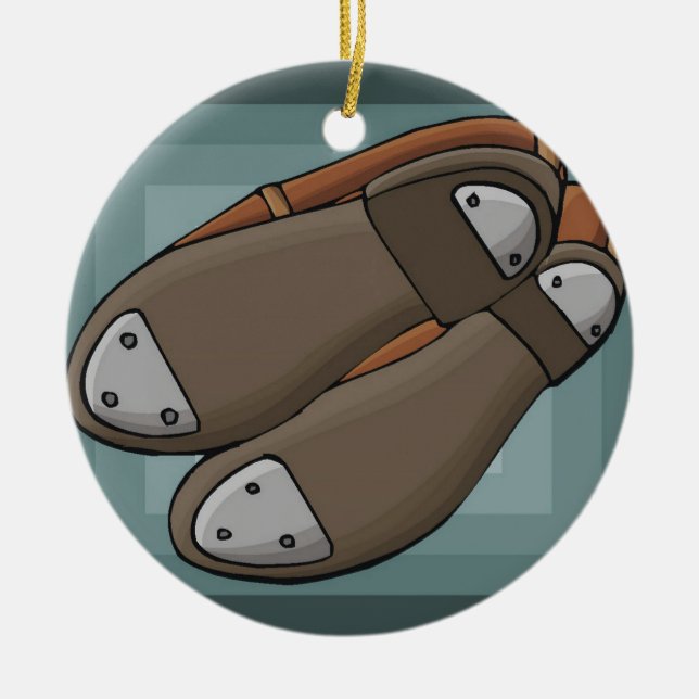 Ornamento De Cerâmica Tocar Calçados (Frente)