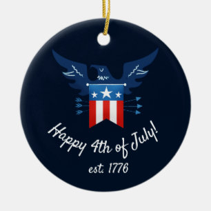 Ornamento De Cerâmica Toda Águia Americana e Patriótico
