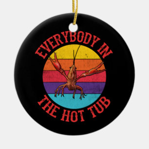 Ornamento De Cerâmica Todo Mundo No Peixe-Gato Quente Comendo