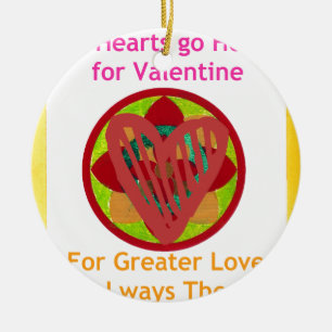 Ornamento De Cerâmica Todos os corações vão para casa para o Impressão d