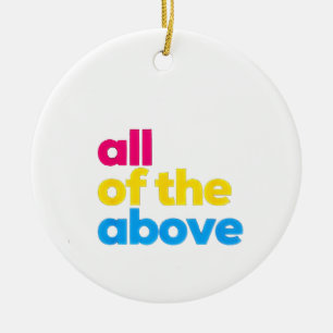 Ornamento De Cerâmica Todos os meses do Orgulho LGBT Pansexual acima