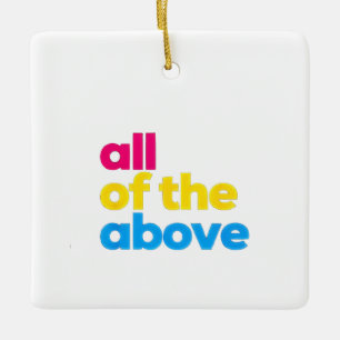 Ornamento De Cerâmica Todos os meses do Orgulho LGBT Pansexual acima