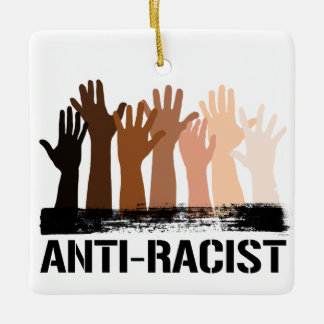 Ornamento De Cerâmica Todos os Skintones Anti-Racistas