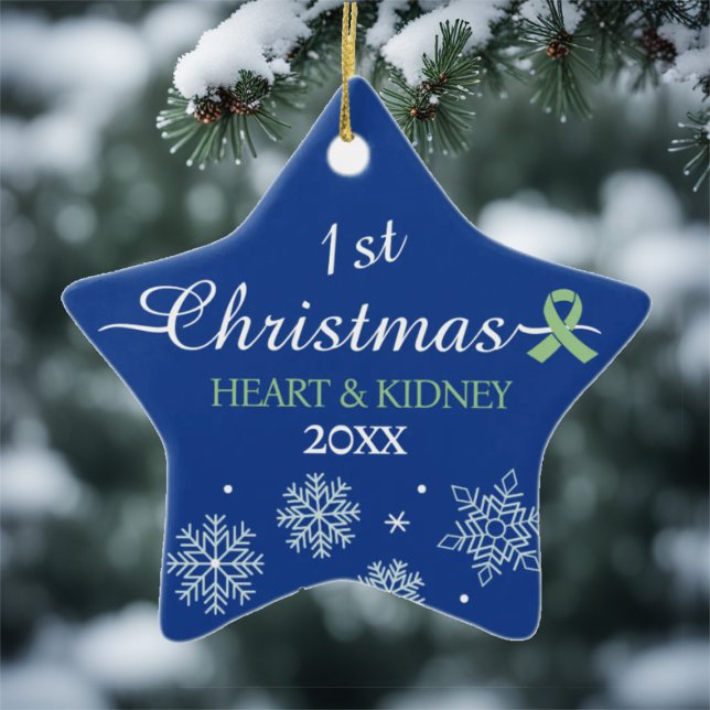 Ornamento De Cerâmica Todos os transplantes Personalizam o Natal do Ano (Criador carregado)