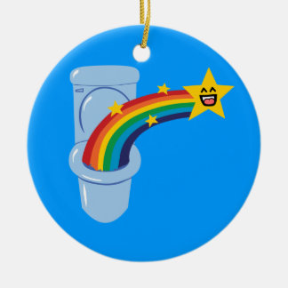 Ornamento De Cerâmica Toilet Rainbow