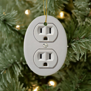 Ornamento De Cerâmica Toma de Eletrecidade Plug-in