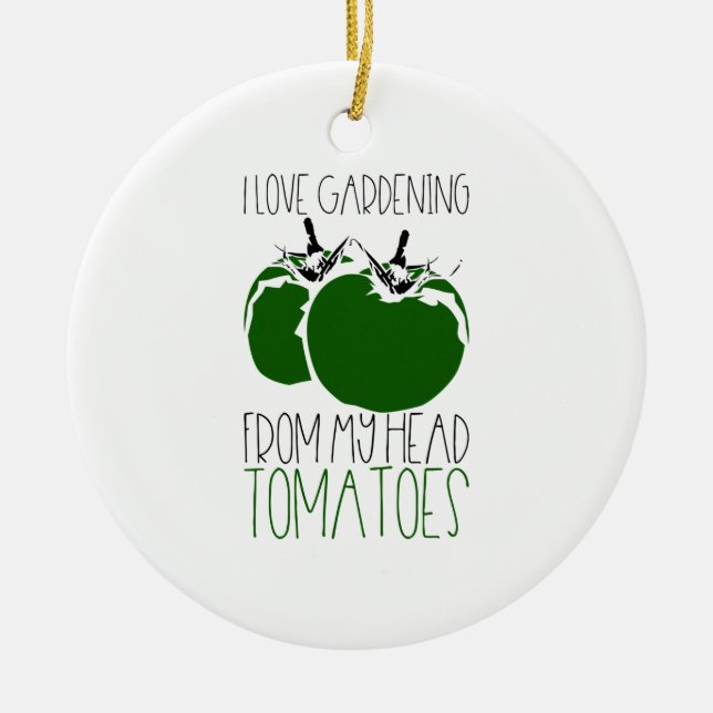 Ornamento De Cerâmica Tomates de Jardim (Frente)