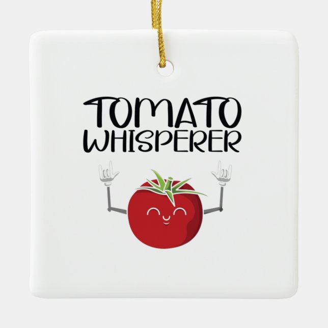 Ornamento De Cerâmica Tomato Whisperer (Frente)