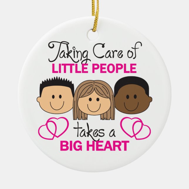 Ornamento De Cerâmica Tome cuidado (Frente)