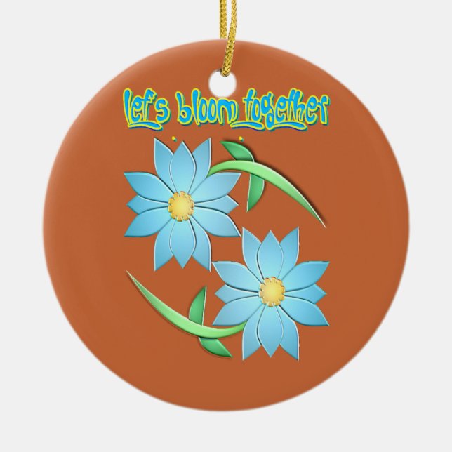 Ornamento De Cerâmica toque de primavera (Frente)