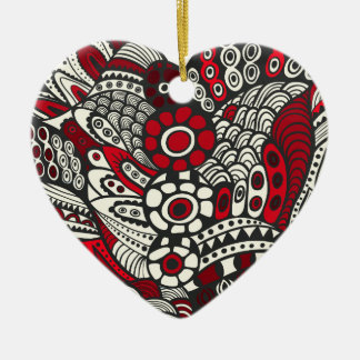 Ornamento De Cerâmica Toque de vermelho