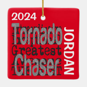 Ornamento De Cerâmica Tornado Chaser Extraordinaire CUSTOM