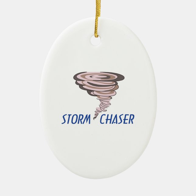 ORNAMENTO DE CERÂMICA TORNADO STORM CHASER (Frente)