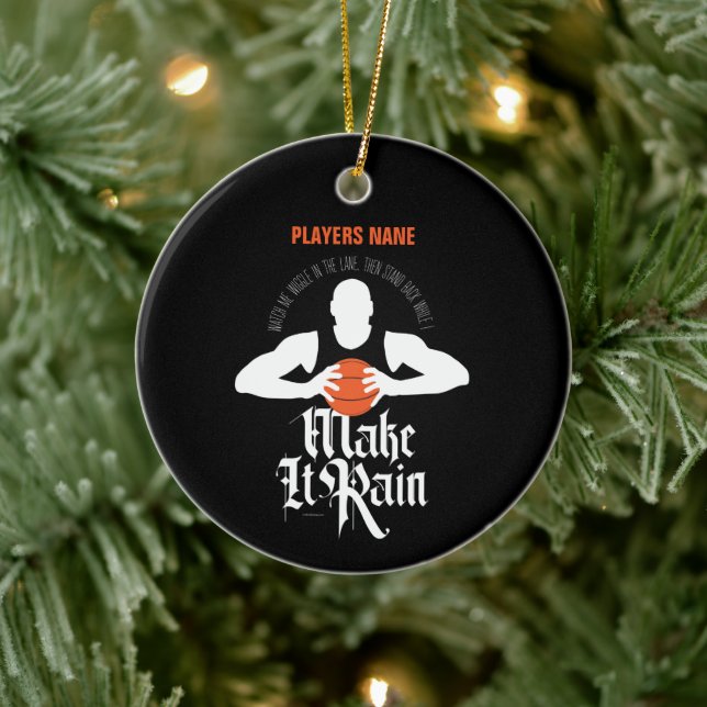 Ornamento De Cerâmica Torne-a Chuva (Basquete) Cerâmica (Árvore)