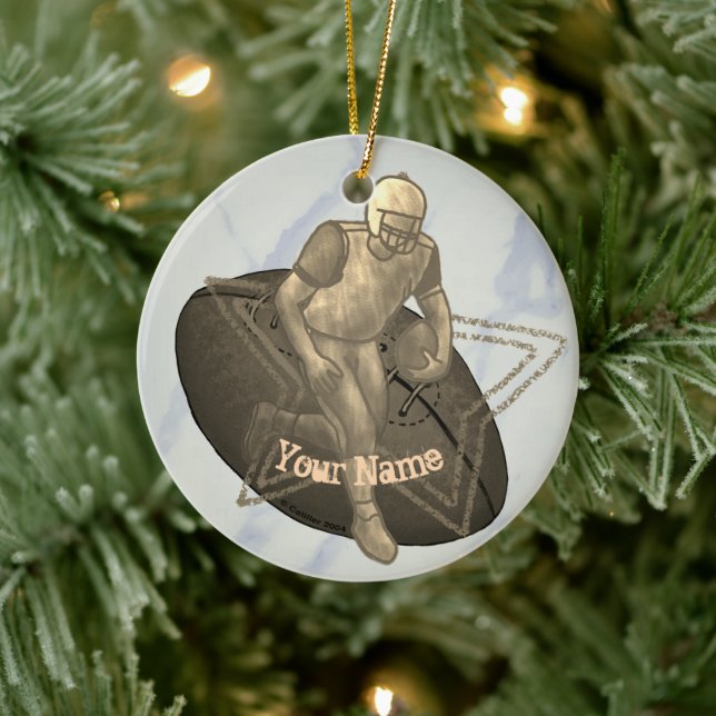 Ornamento De Cerâmica Torneio de futebol touchdown (Árvore)