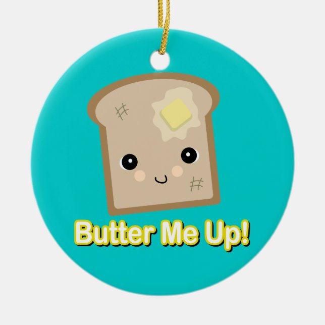 Ornamento De Cerâmica torrada com manteiga (Frente)