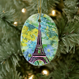 Ornamento De Cerâmica Torre Eiffel Bonito Personalizada em Paris