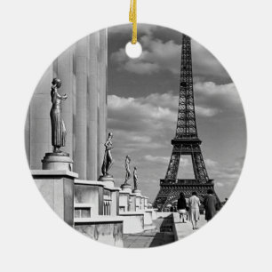 Ornamento De Cerâmica Torre Eiffel palácio Chaillot França Paris vintage