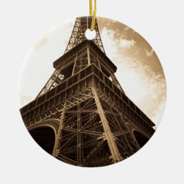 Ornamento De Cerâmica Torre Eiffel Paris (Frente)