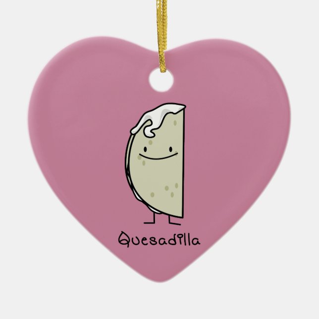 Ornamento De Cerâmica Tortilha grelhada mexicano do Quesadilla com (Frente)