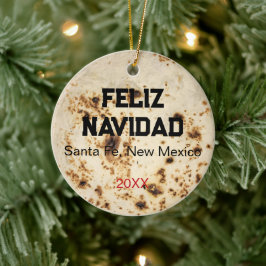 Ornamento De Cerâmica Tortilha Personalizada Presente de Natal Zia