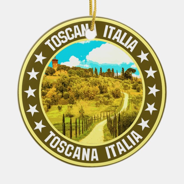 Ornamento De Cerâmica Toscana (Frente)