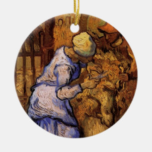 Ornamento De Cerâmica Tosquiadores de Ovelhas (após Millet) por Vincent 