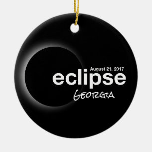 Ornamento De Cerâmica Total Solar Eclipse 2017 - Geórgia