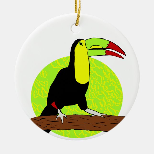 Ornamento De Cerâmica Toucan (Frente)