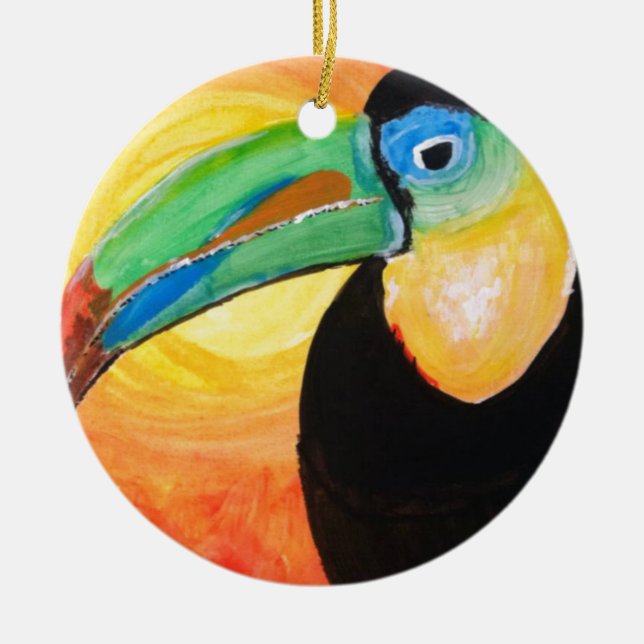 Ornamento De Cerâmica Toucan (Frente)