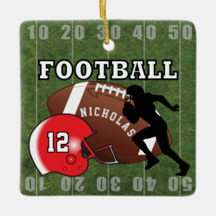 Ornamento De Cerâmica Touchdown - Vermelho