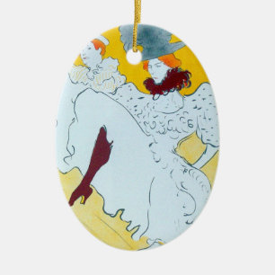 Ornamento De Cerâmica Toulouse Lautrec Yellow Dancing Girl Poster