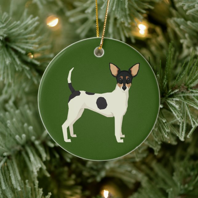 Ornamento De Cerâmica Toy Fox Terrier Ornament (Árvore)