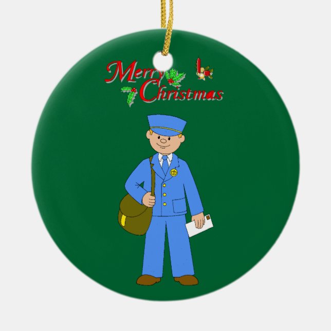 Ornamento De Cerâmica Toy Postman Christmas Ornament (Frente)