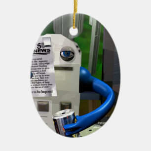 Ornamento De Cerâmica Trabalhador do computador